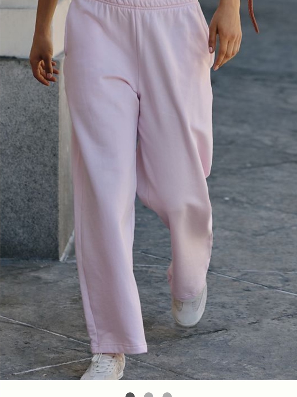 Daily Practice Back When 100% Cotton Wide Leg Sweatpants Size M Pink